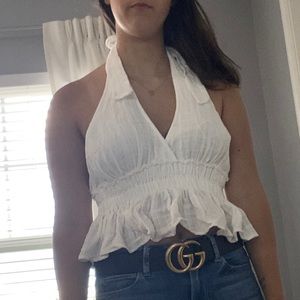 👚 THREE FOR $25 NWT Bittersweet White halter top